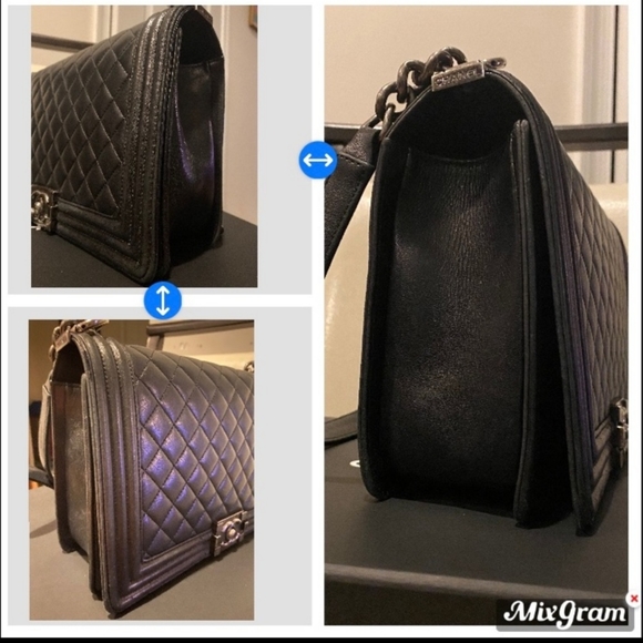 🎈SOLD🎈CHANEL New Medium Boy in black w ruthenium - Picture 5 of 16
